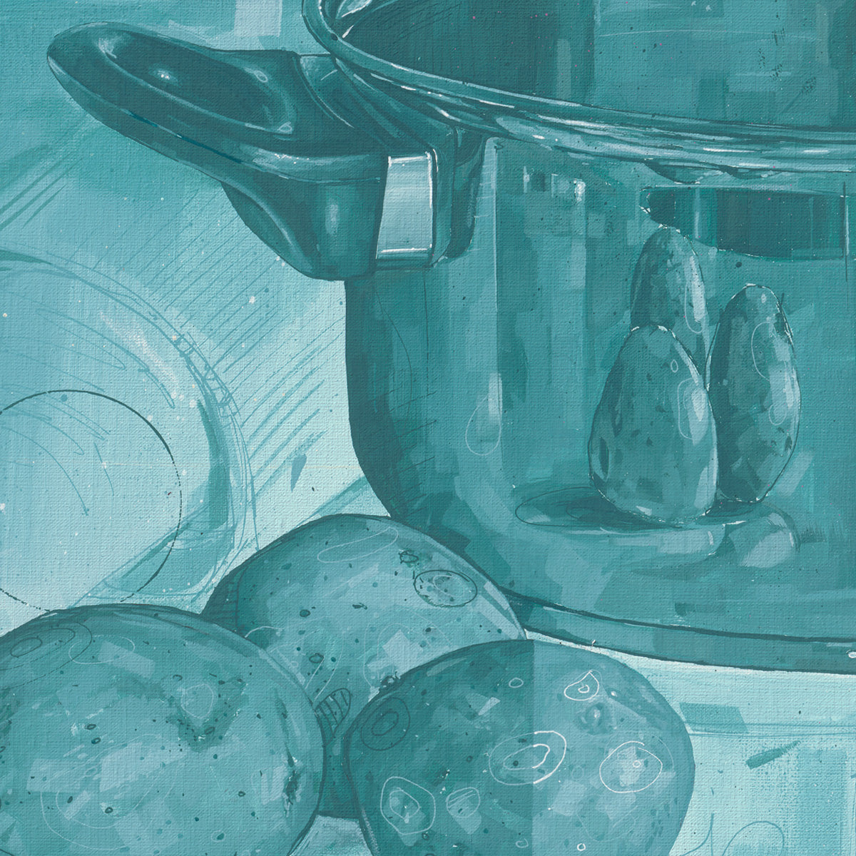 Piepers jassen schilderij