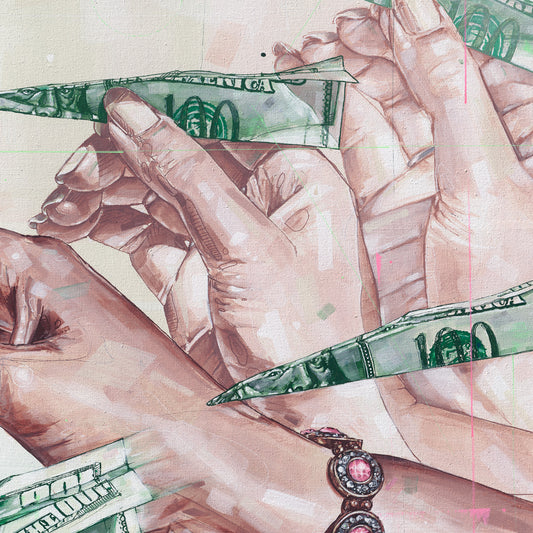 Volg de geldstromen fine art print