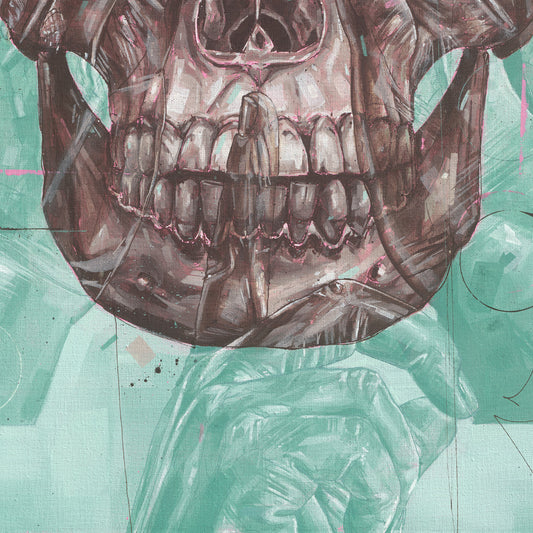 Horen, zien en zwijgen schilderij