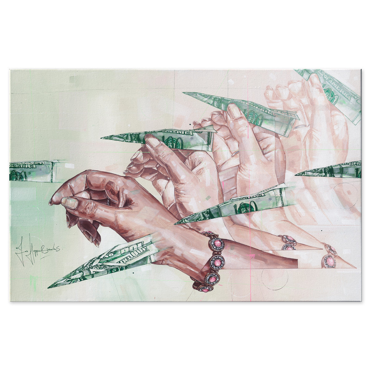 Follow the money fine art print