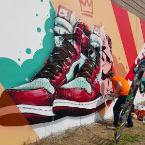 Nike Air Jordan graffiti print (70x50cm) – Jos Hoppenbrouwers art