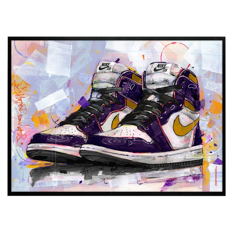 Air Jordan 1 Retro High OG Defiant SB LA to Chicago Plakat (70x50cm ...