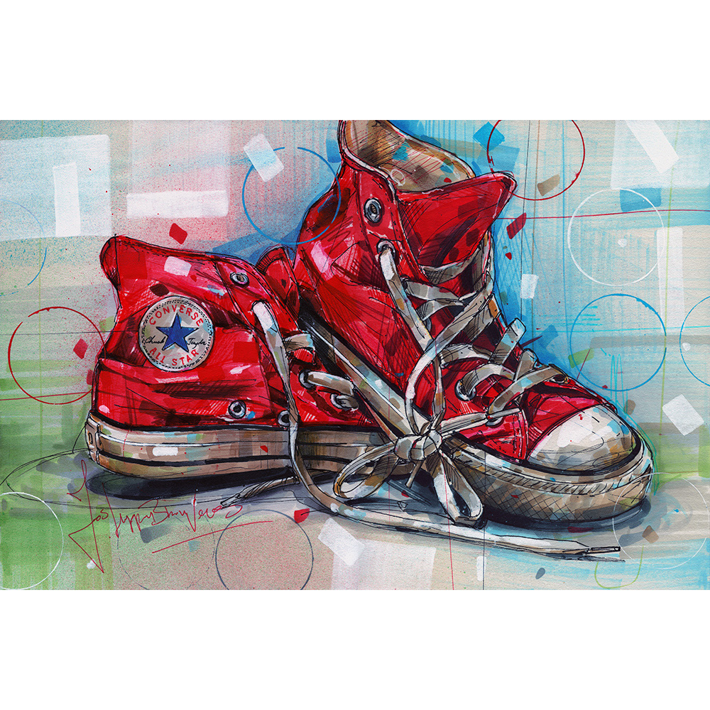 Converse All painting (42x28cm) Sold – Jos Hoppenbrouwers