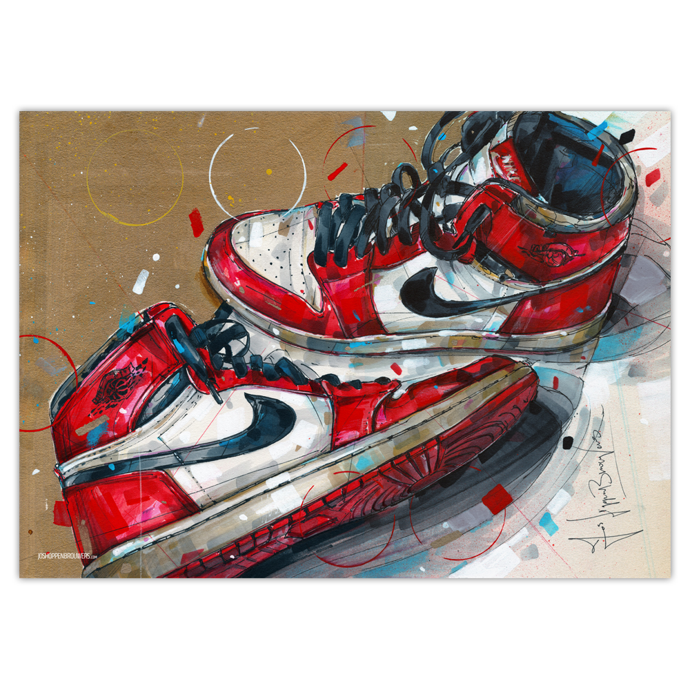 Nike air Jordan 1 Chicago 1985 print 