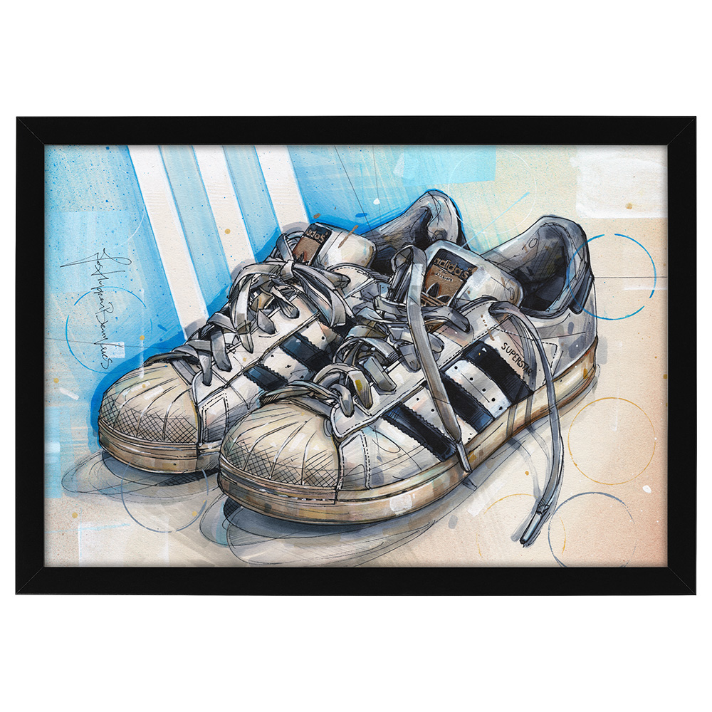 Adidas ‘superstar’ painting (42x28cm) – Jos Hoppenbrouwers art