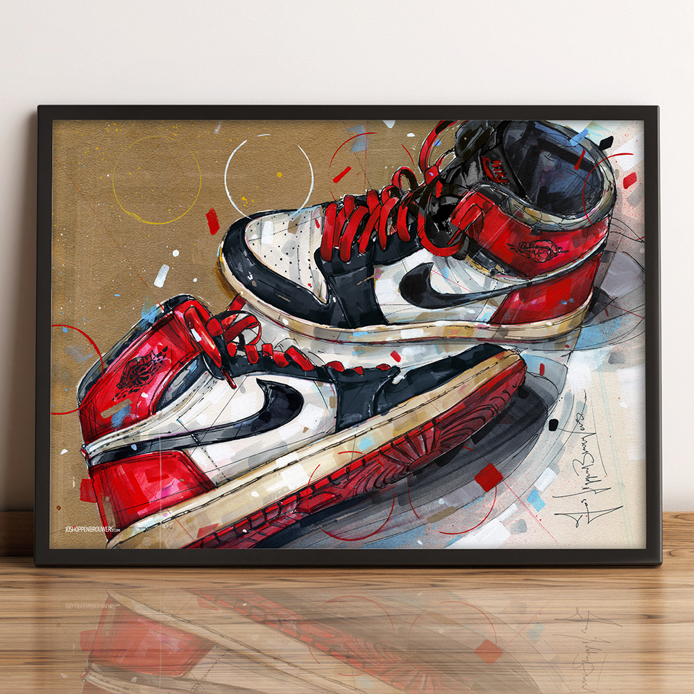 Nike air Jordan 1 retro high Chicago print (50x70cm) - Jos ...