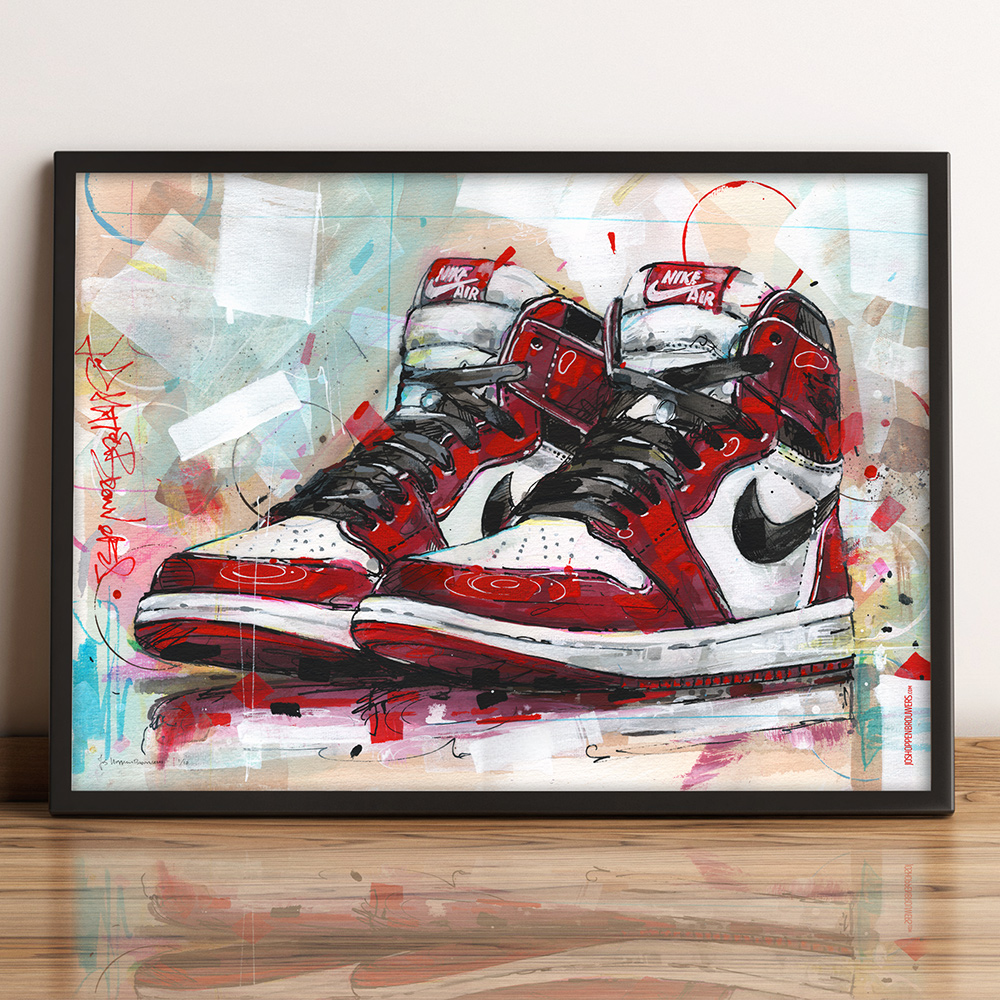 Nike Air Jordan 1 Retro Chicago giclée print (100x70cm) – Jos ...