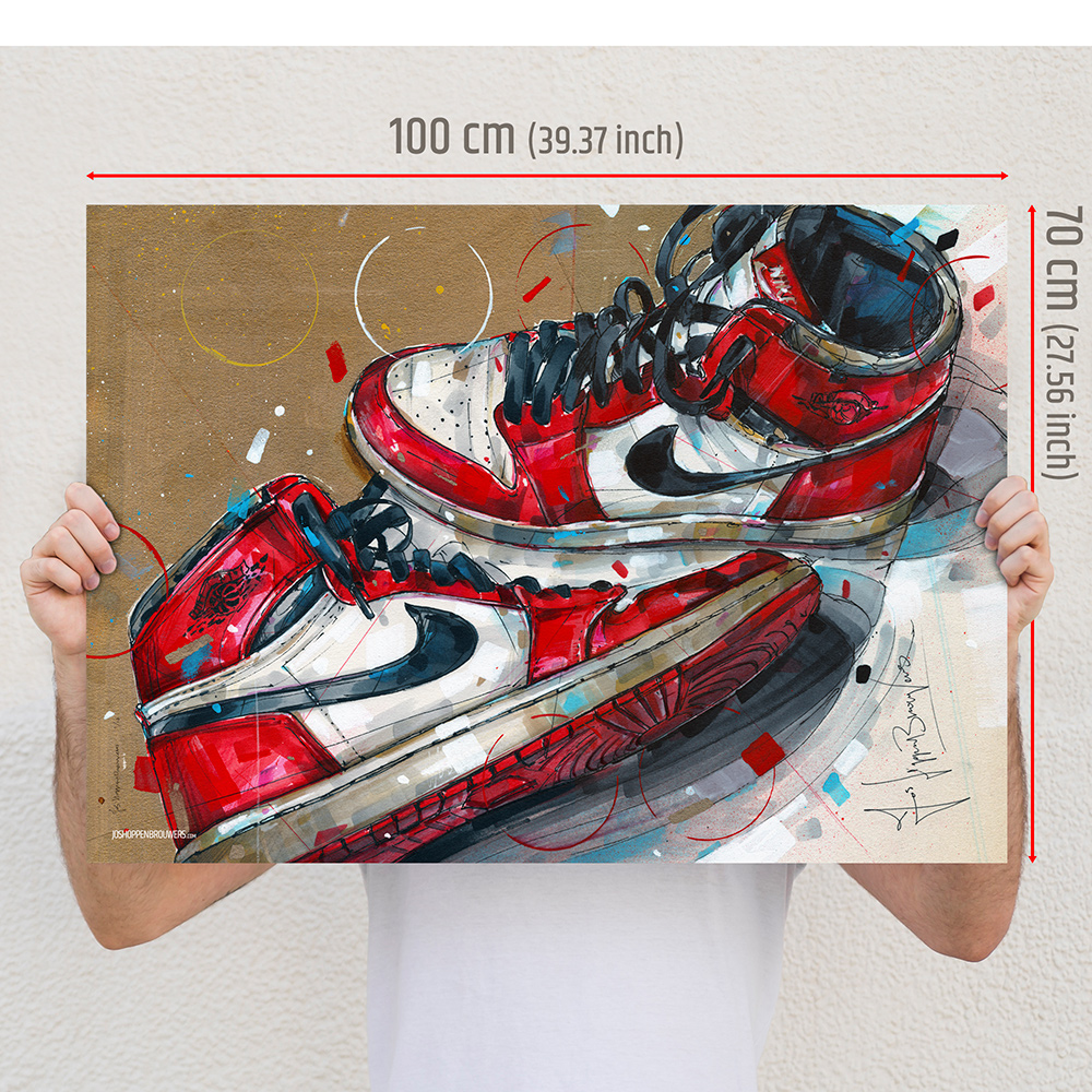 Nike air Jordan 1 Chicago 1985 giclée print (100x70cm) – Jos ...