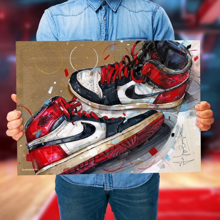 Nike Air Jordan 1 Retro Chicago giclée print (100x70cm) - Jos ...