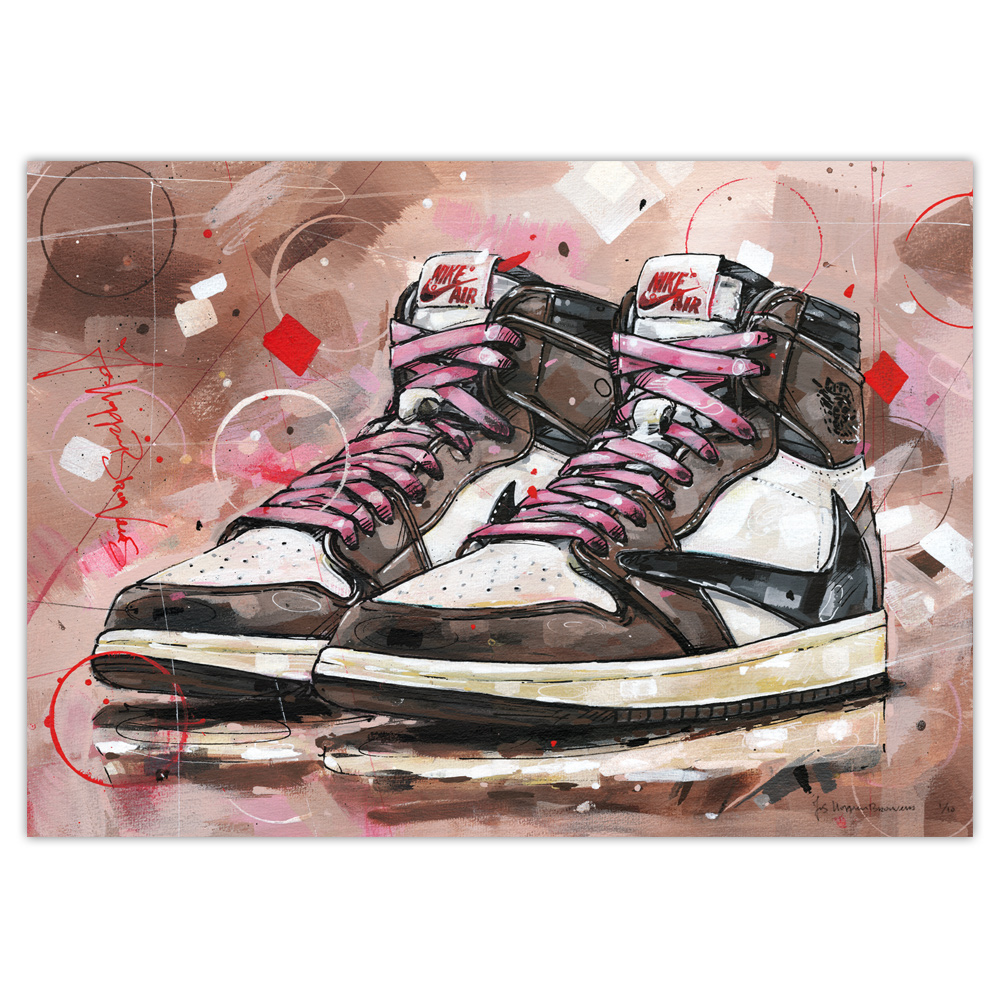 Nike air jordan 1 Travis Scott giclée print (100x70cm) – Jos ...
