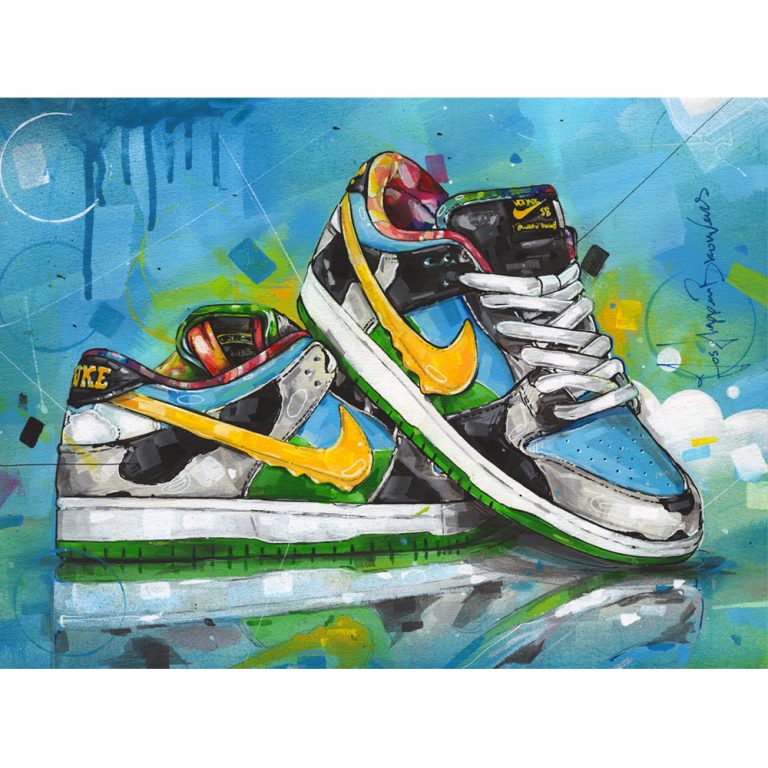 Nike SB Dunk low Travis Scott painting (30x40cm) Jos Hoppenbrouwers art