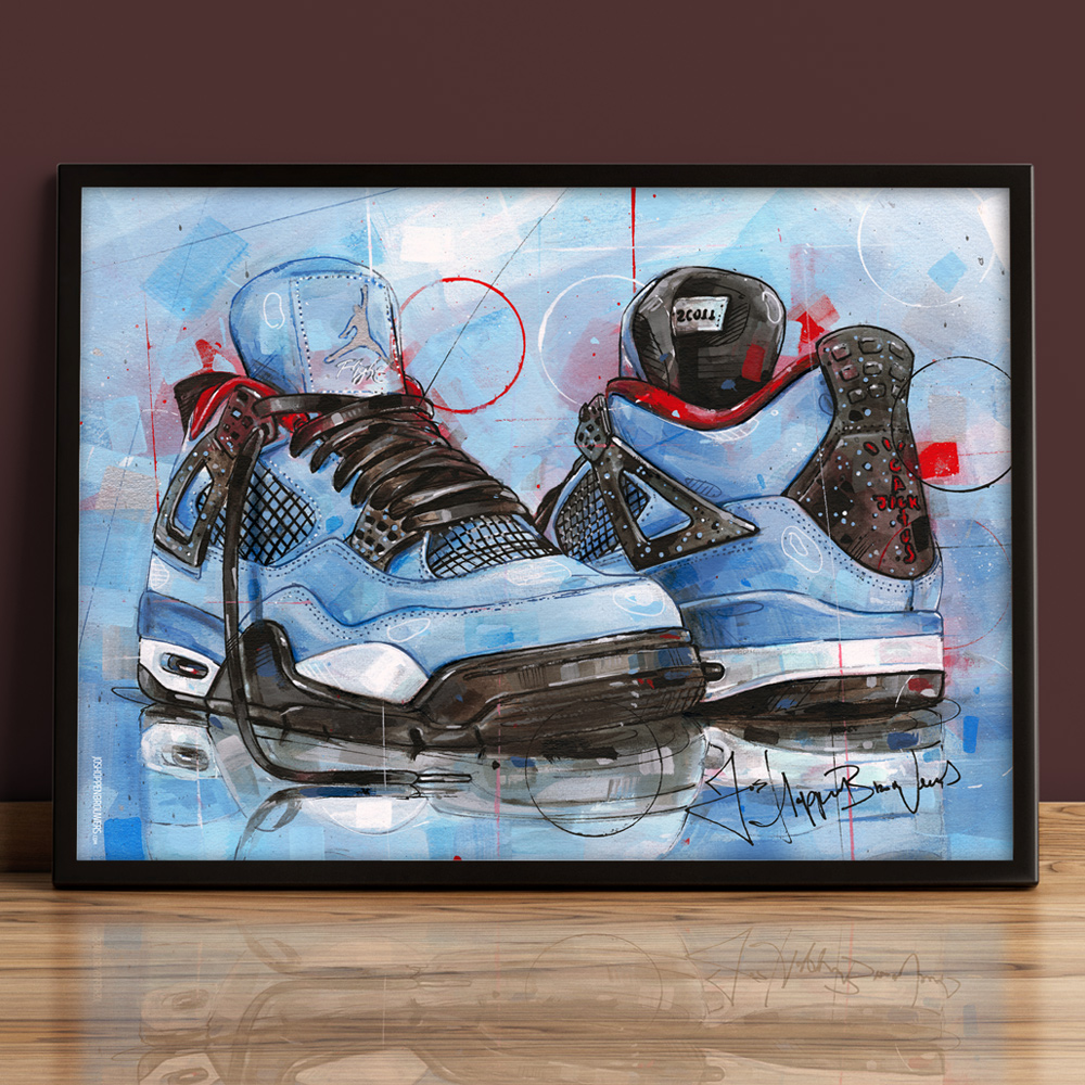 Nike air Jordan 4 Travis Scott Cactus Jack print (70x50cm) – Jos ...