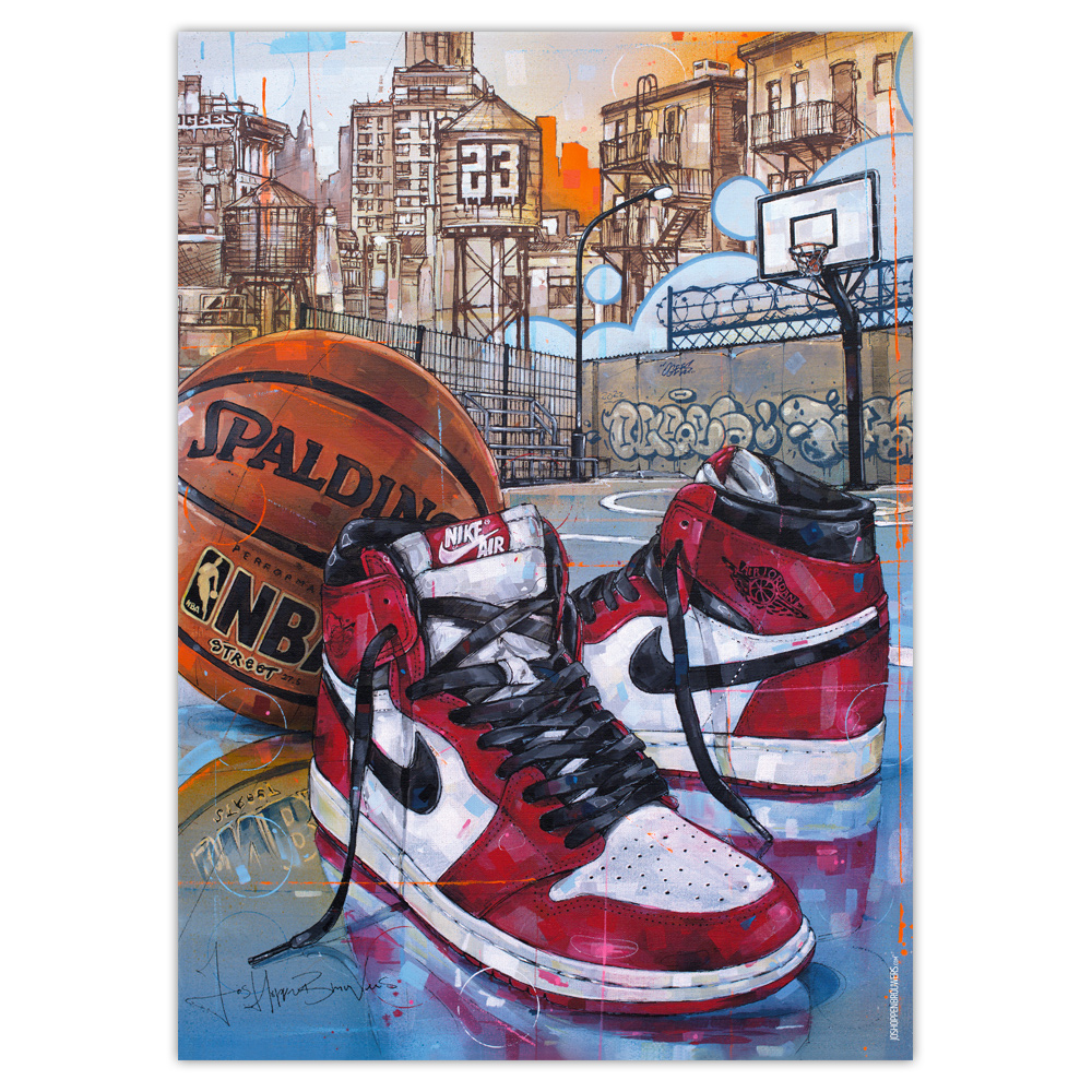 Affiche de terrain de basket Nike air Jordan 1 (50x70cm) – Jos  Hoppenbrouwers art