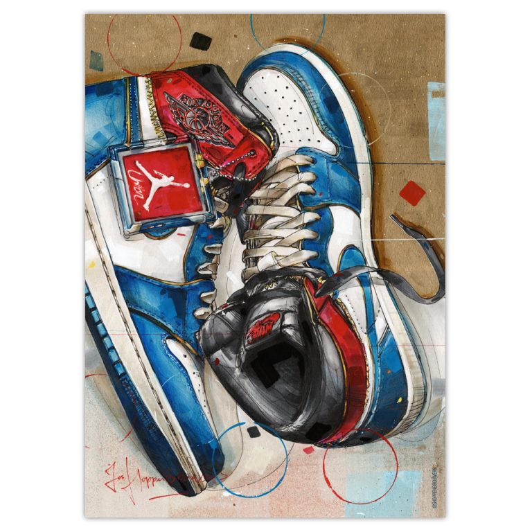 Nike air Jordan 1 UNLA Plakat (50x70cm) – Jos Hoppenbrouwers art