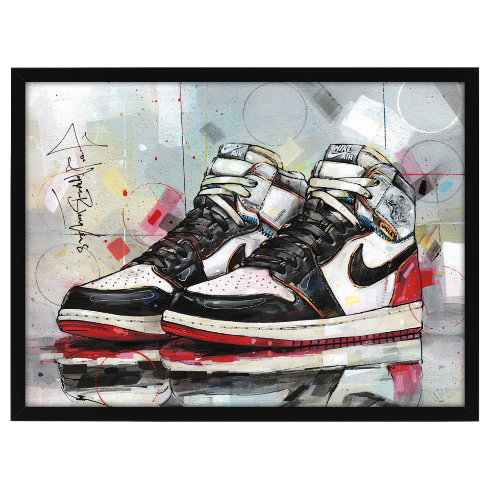 Nike air Jordan 1 Union Los Angeles black toe painting (40x30cm) – Jos ...