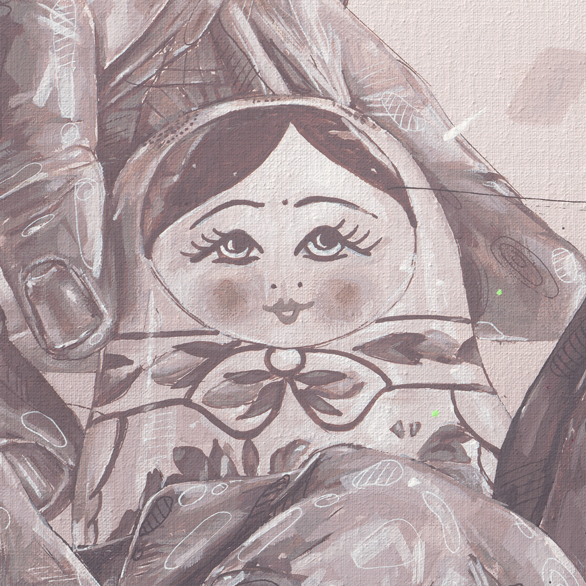 Matryoshka painting, canvas 200 x 100 cm - Image 4